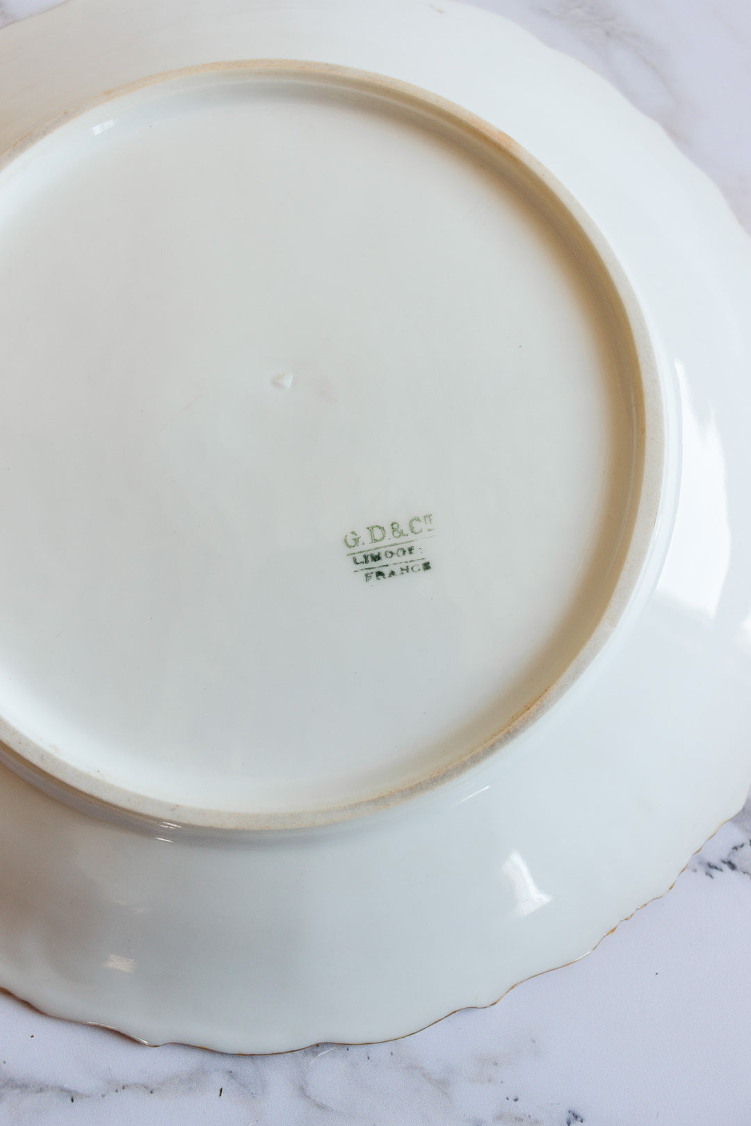 antique French Limoges porcelain dinner plates, set of 4