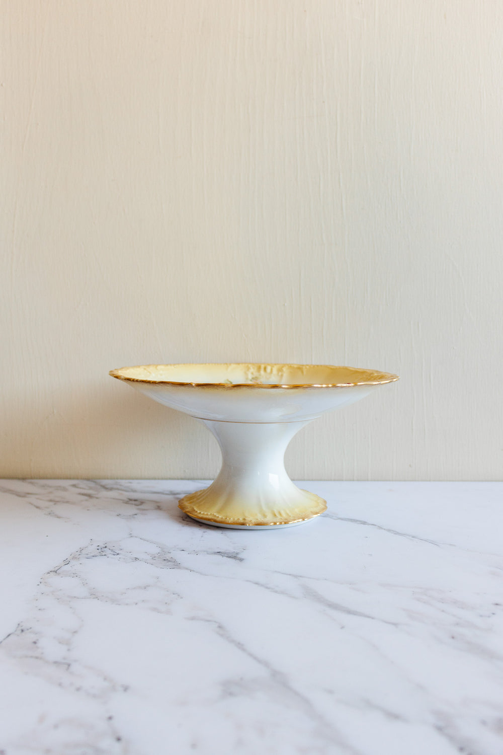 antique French Limoges porcelain cake stand