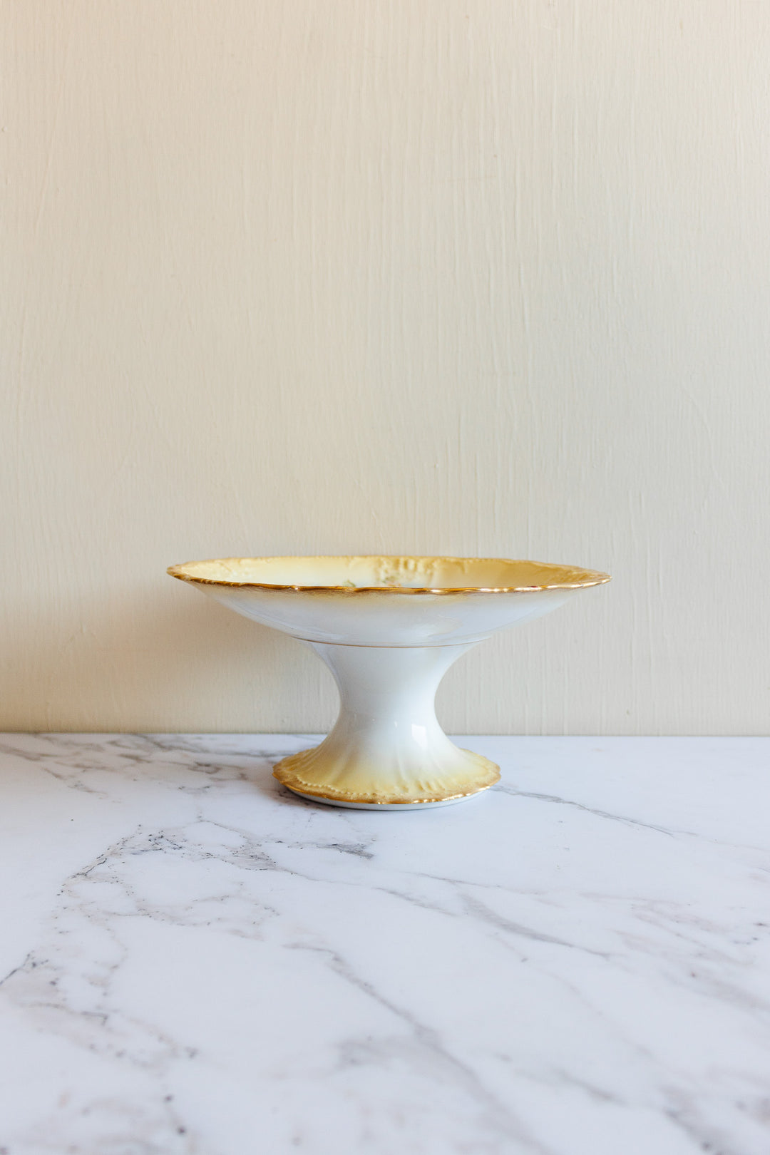 antique French Limoges porcelain cake stand