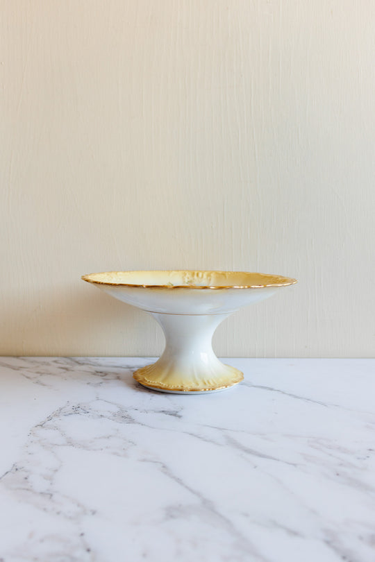 antique French Limoges porcelain cake stand