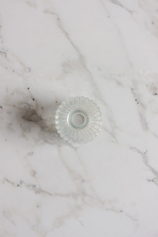 antique french perfume bottle pair with silver heart stopper