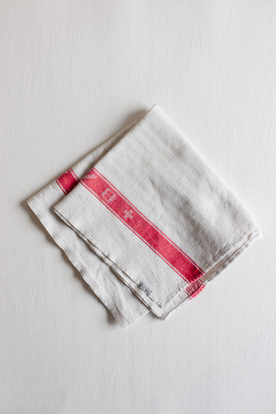 vintage french linen tea towel