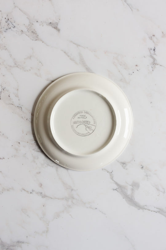 checkered cup and saucer set by ceramica san marciano