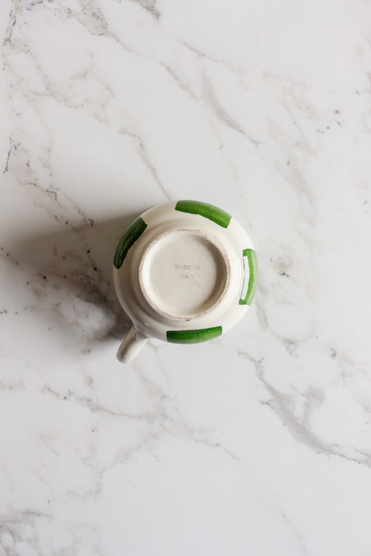 checkered cup and saucer set by ceramica san marciano