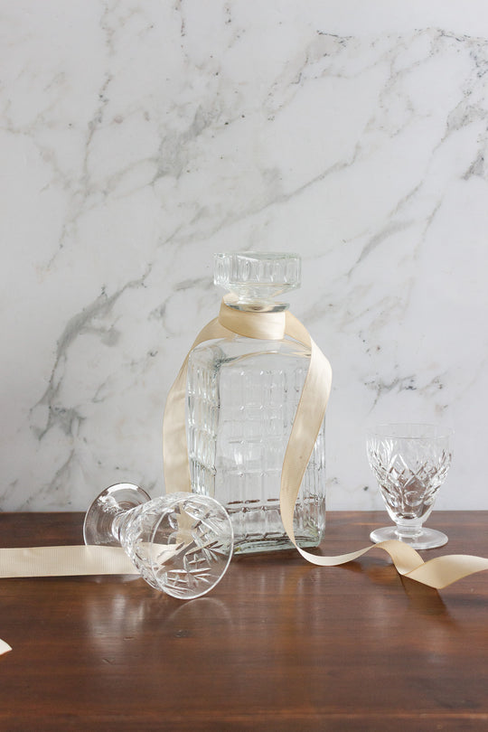 vintage french cut glass decanter i