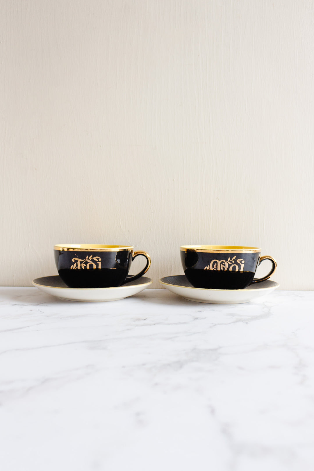 vintage french "toi et moi" breakfast set