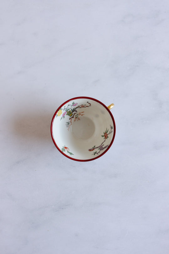 antique french limoges elite works chinoiserie handpainted tea cup