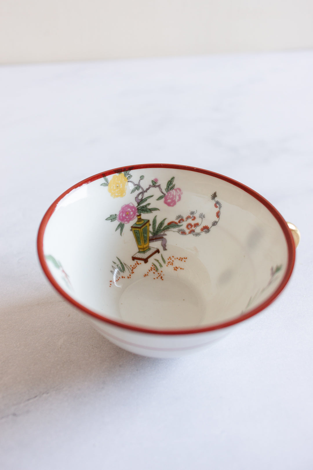 antique french limoges elite works chinoiserie handpainted tea cup