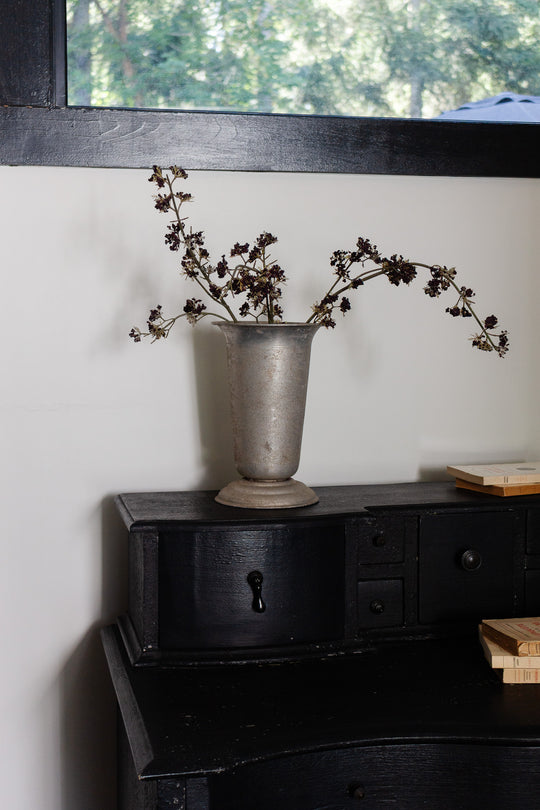 antique french zinc florist vase