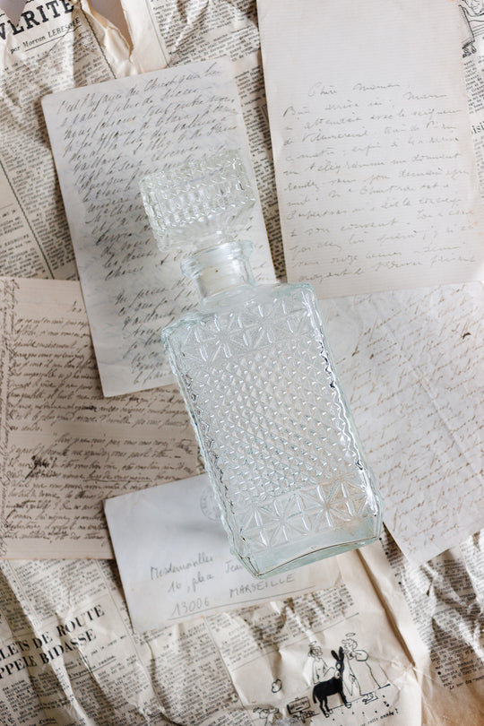 vintage french cut glass decanter