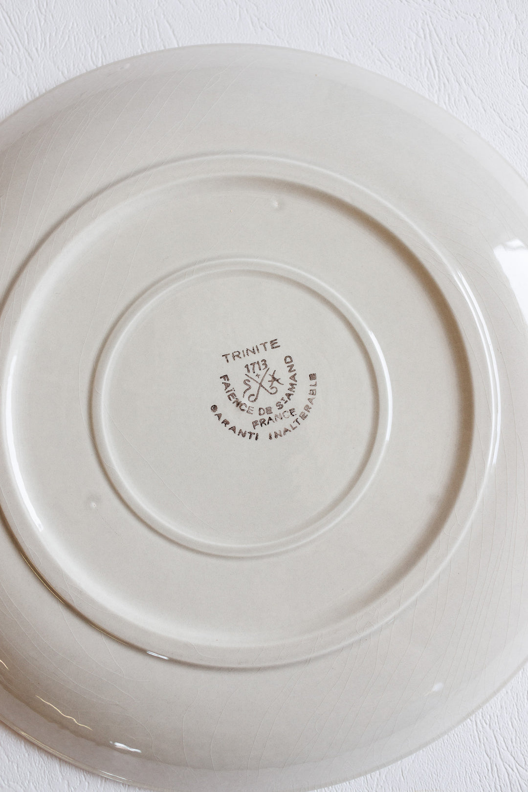 1940s french st. Amand "trinité" plates, set of 6