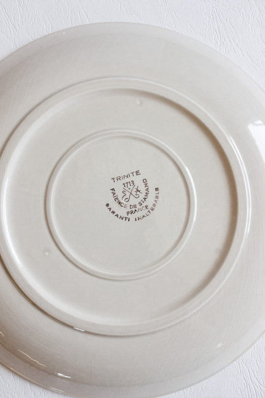 1940s french st. Amand "trinité" plates, set of 6