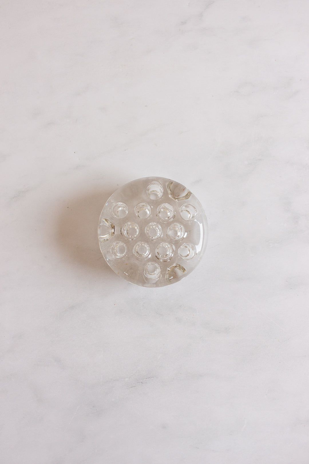 antique french glass flower frog