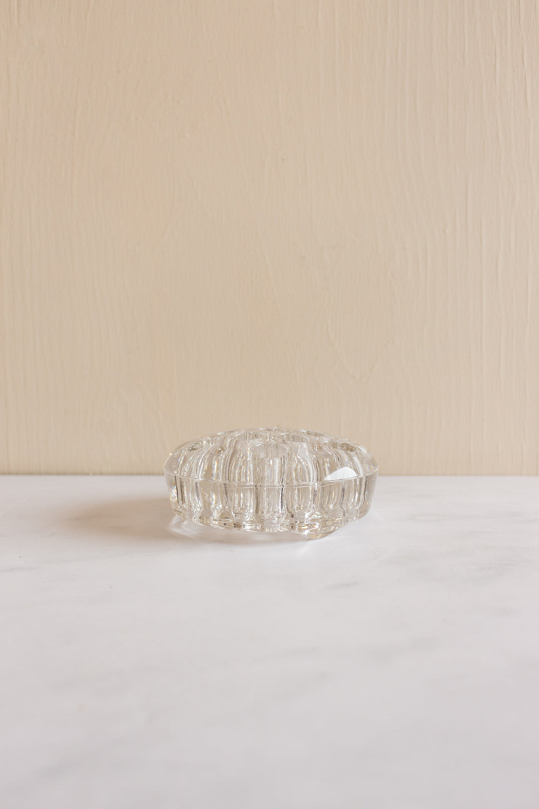 antique french glass flower frog