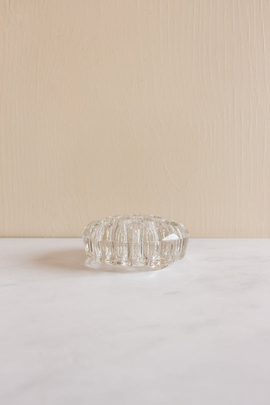 antique french glass flower frog