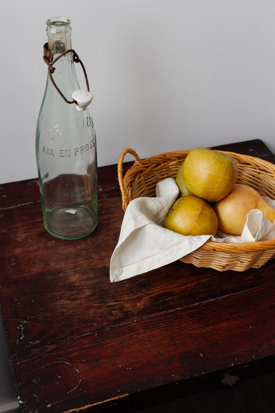 vintage french woven fruit basket