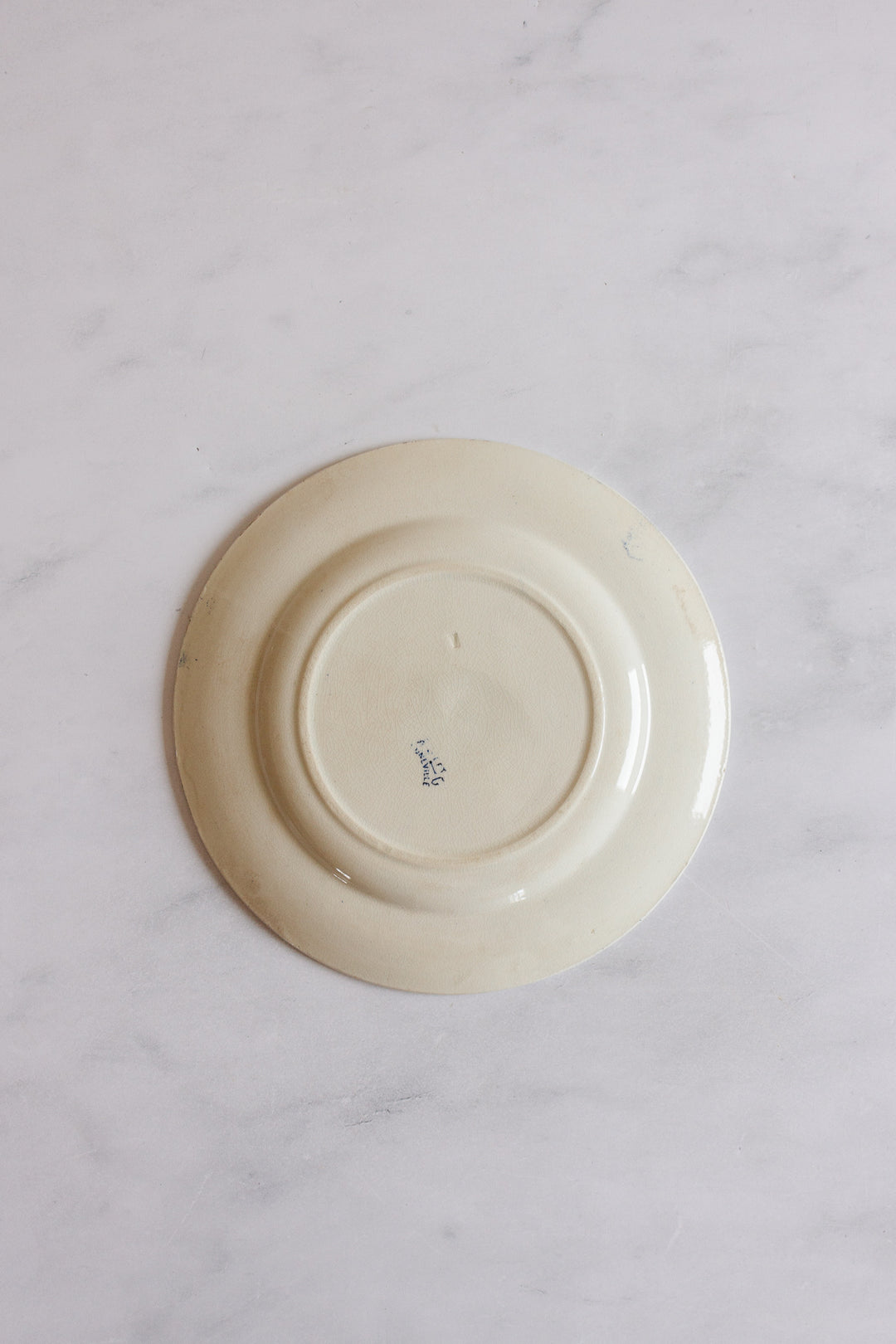 antique french blue and white plates