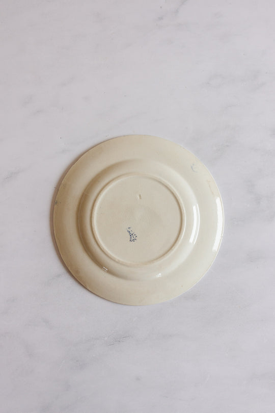 antique french blue and white plates