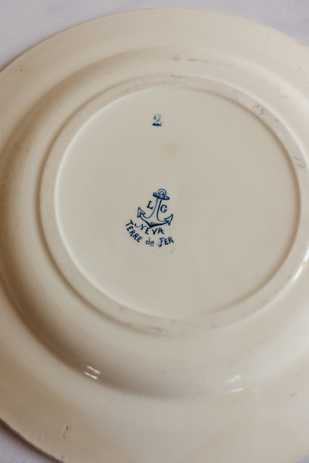 antique french blue and white plates