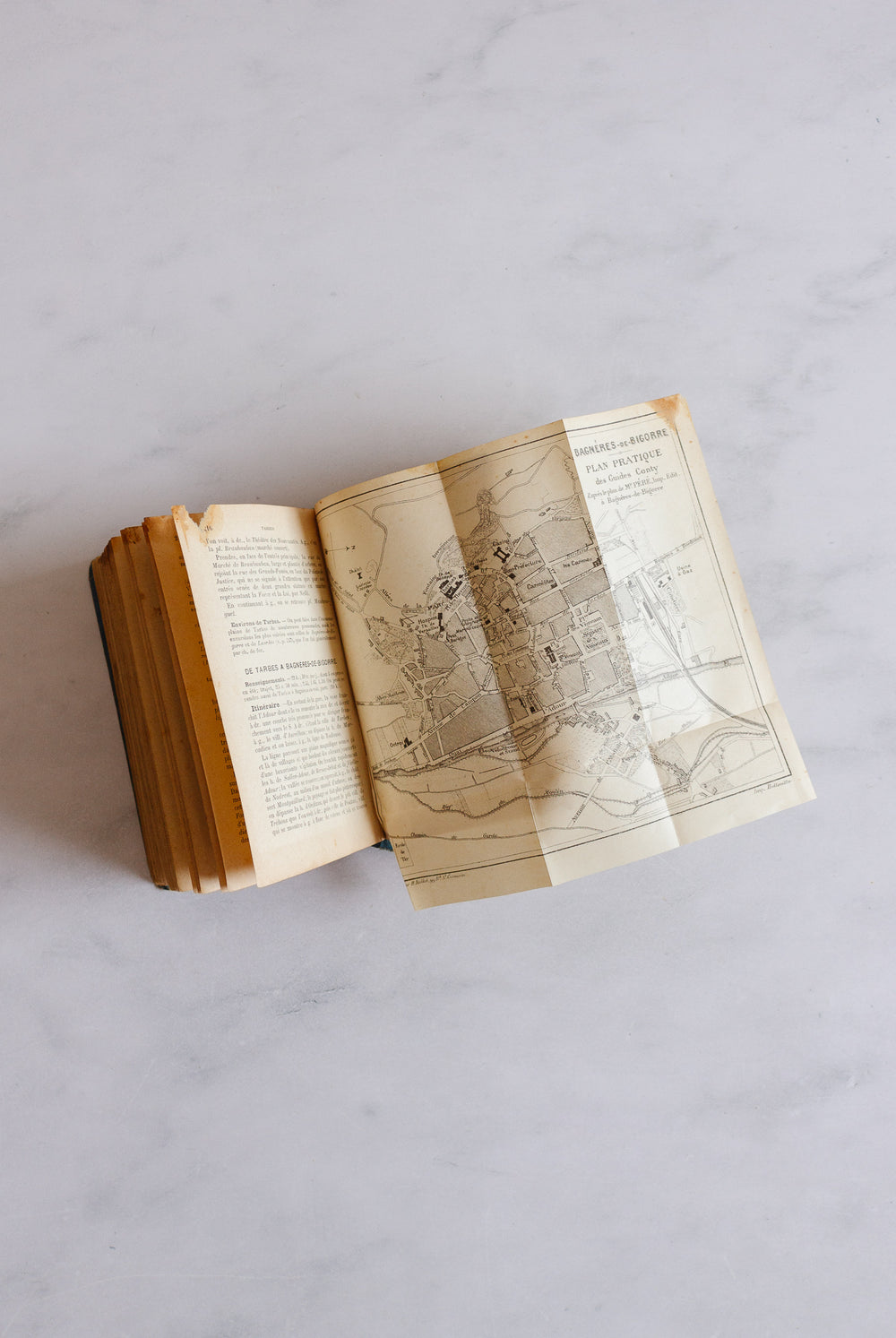 antique french "guide conty" travel book