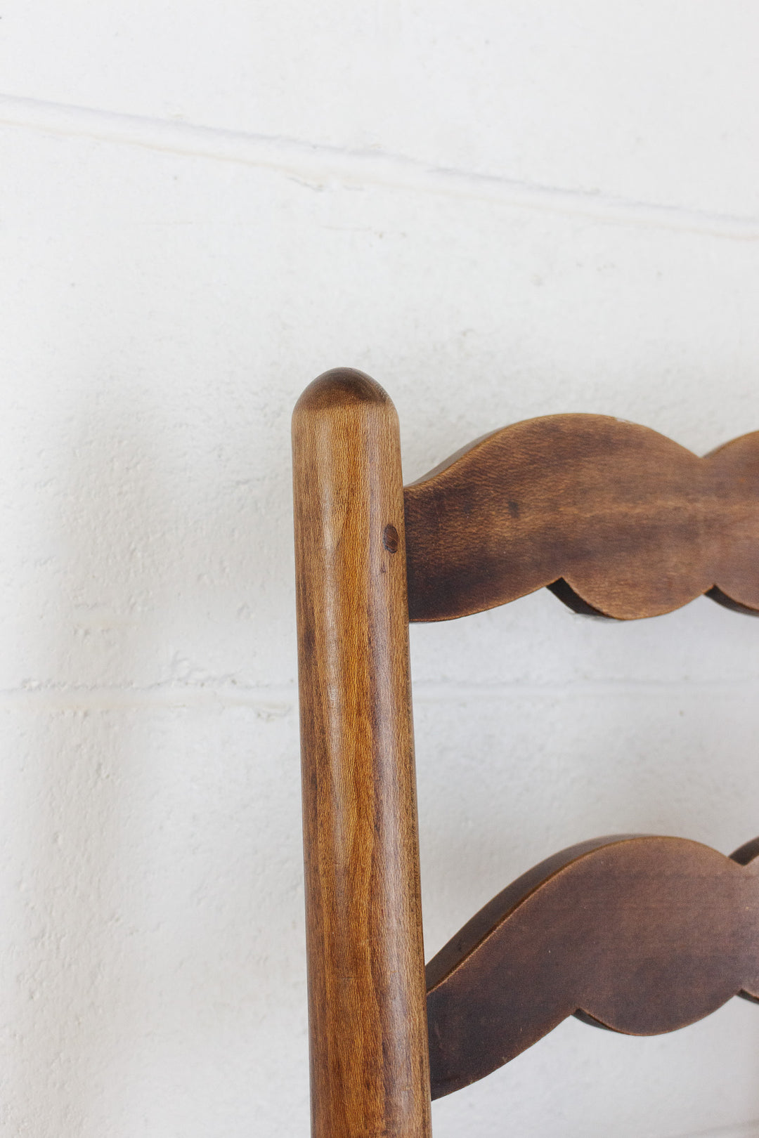 antique french rush seat ladderback chairs, set of 6