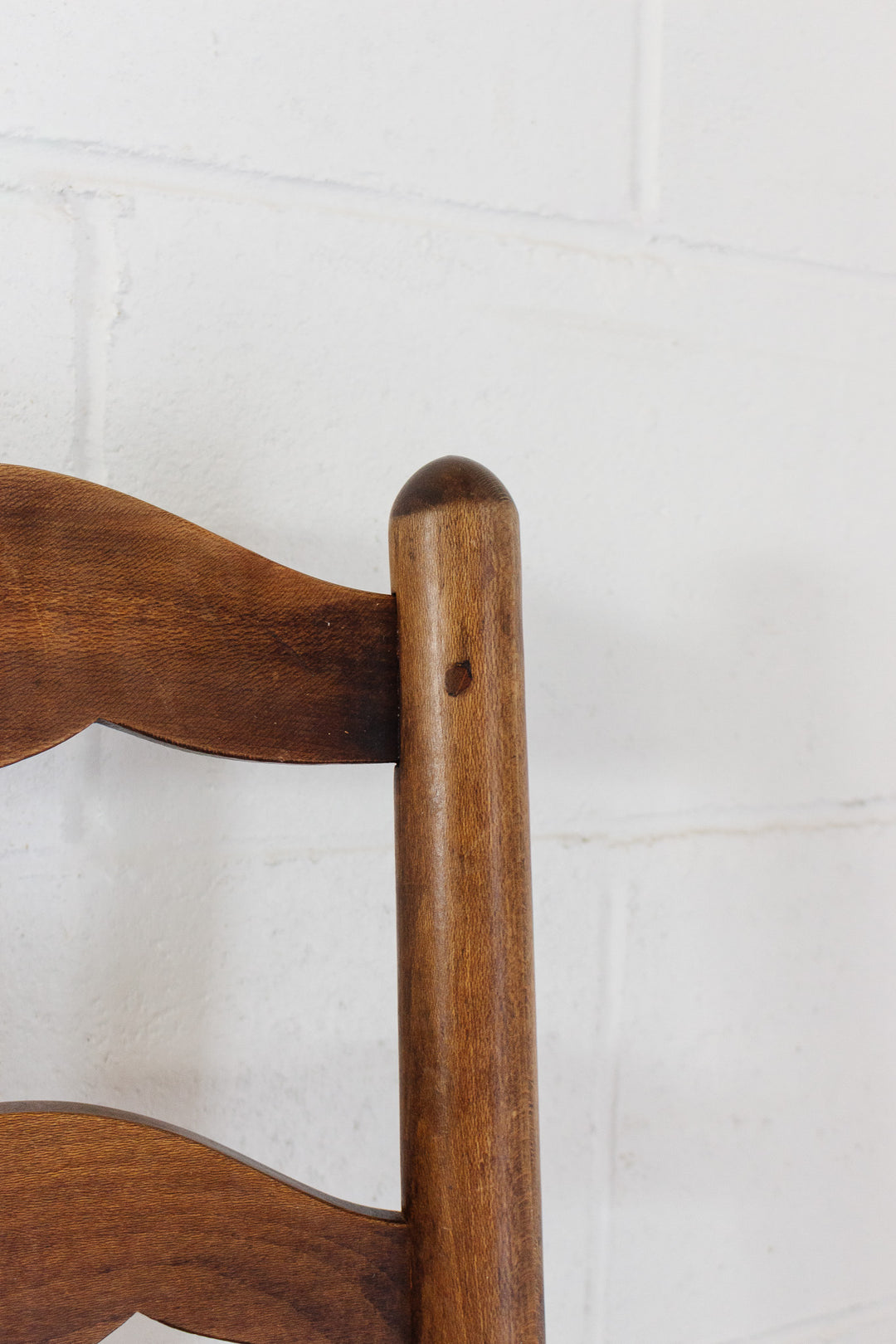 antique french rush seat ladderback chairs, set of 6