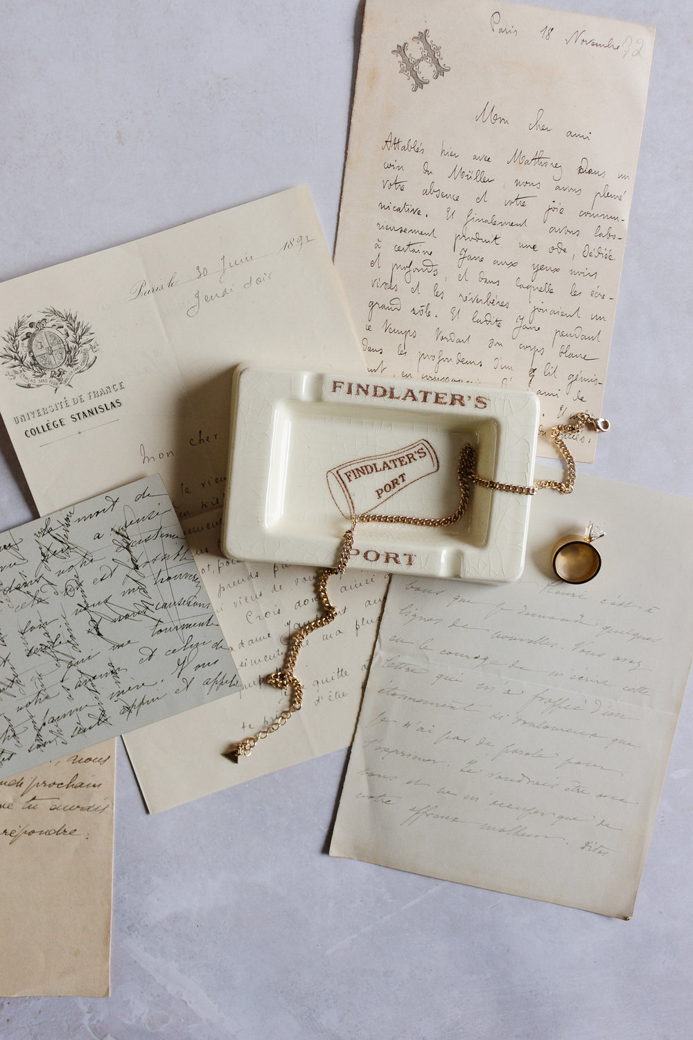 vintage french "findlander's port" ashtray