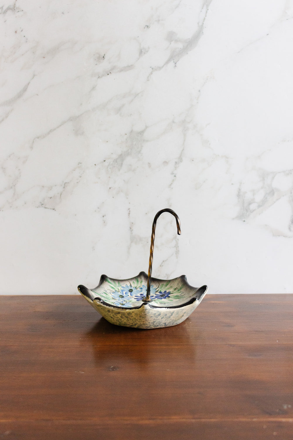 vintage french vallauris umbrella trinket dish