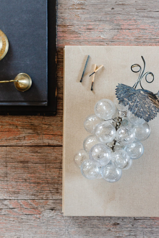 rare vintage french hand blown glass grapes