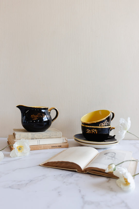 vintage french "toi et moi" breakfast set