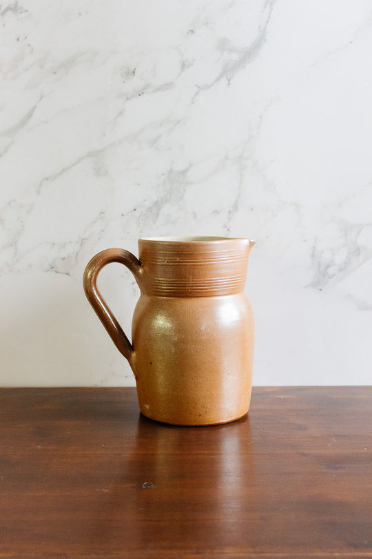 vintage french "grès de berry" stoneware pitcher