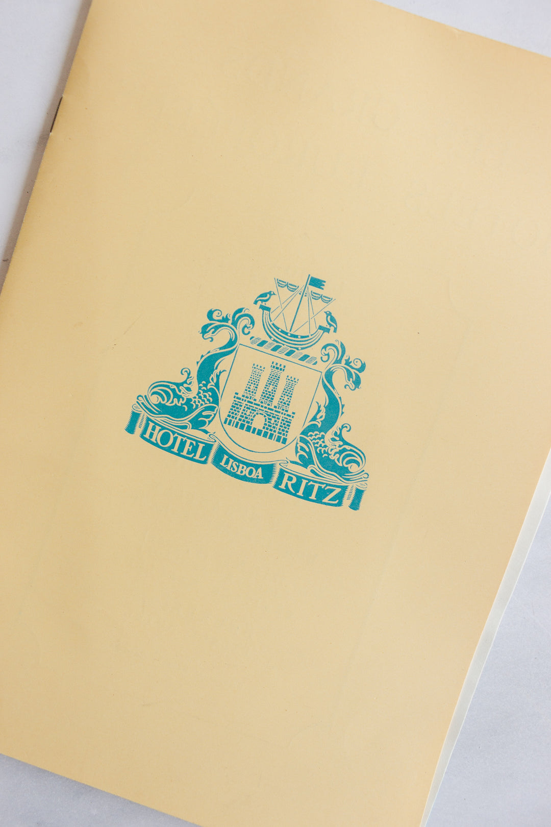 vintage "hotel ritz lizboa" stationary booklet and menu