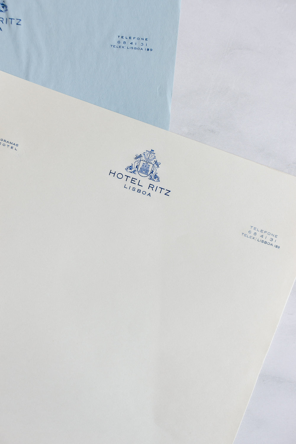 vintage "hotel ritz lizboa" stationary booklet and menu
