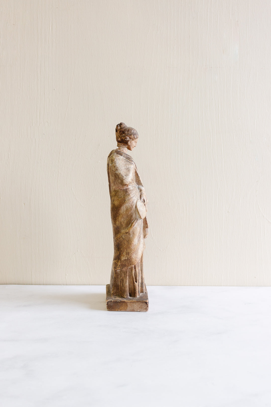 vintage French large plaster Hellenic sculpture