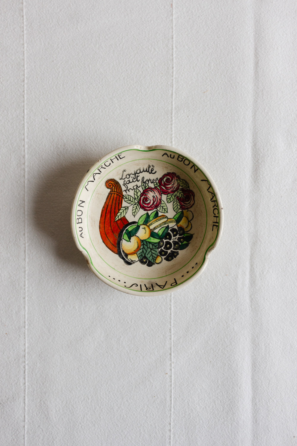 vintage french "au bon marché" ashtray