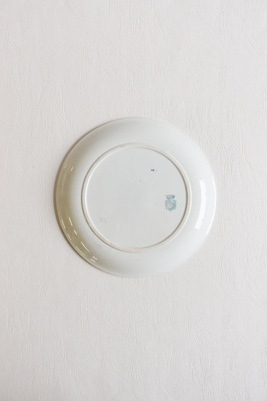 set of 4 antique french digoin sarreguemines talking plates