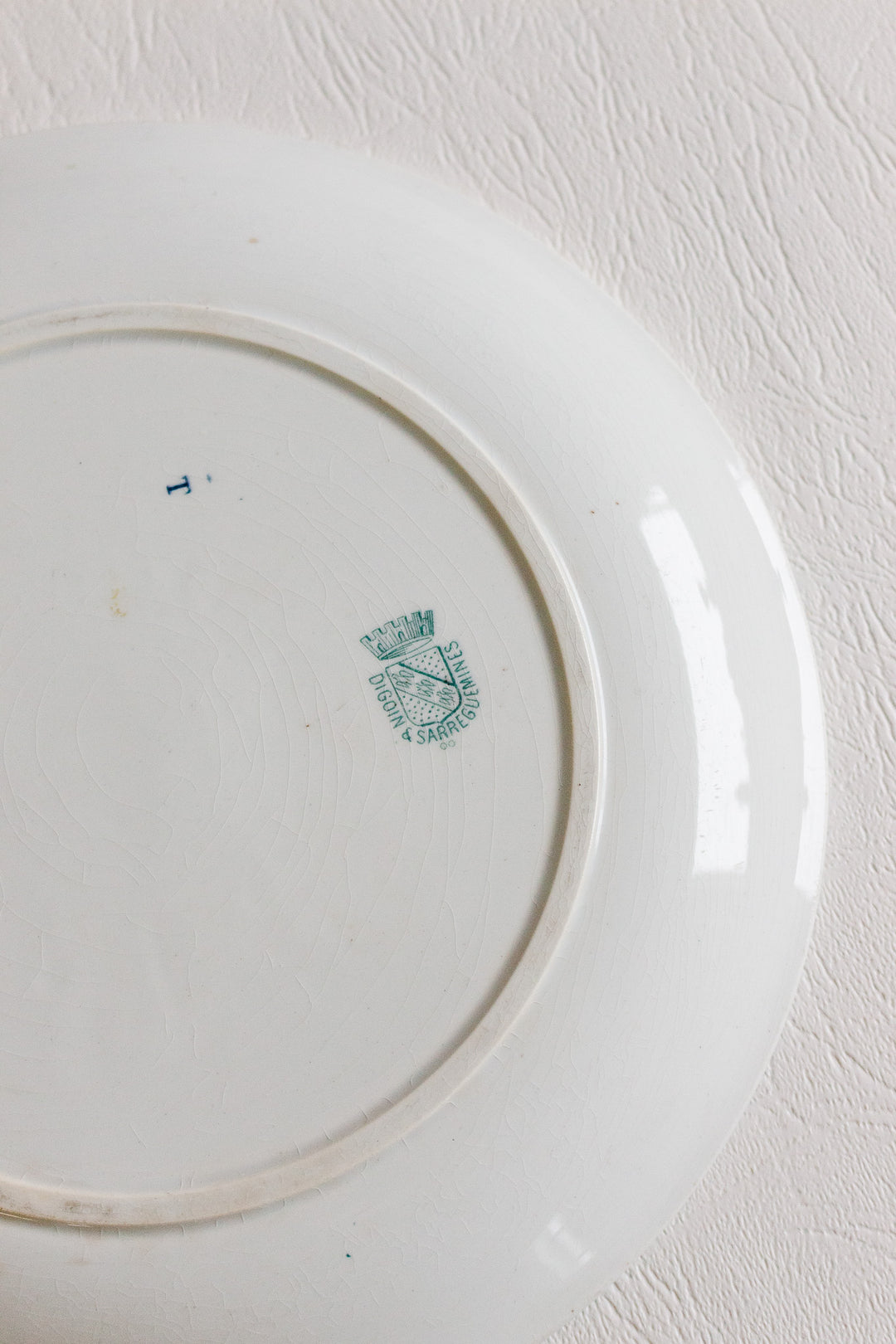 set of 4 antique french digoin sarreguemines talking plates