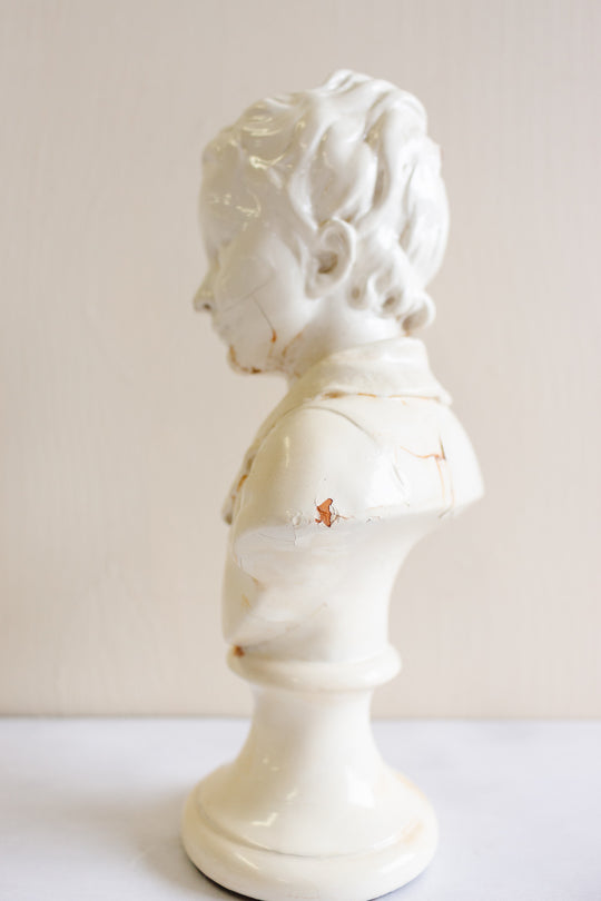 vintage French terra cotta bust