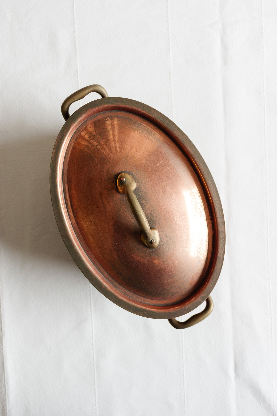 vintage french copper casserole pot