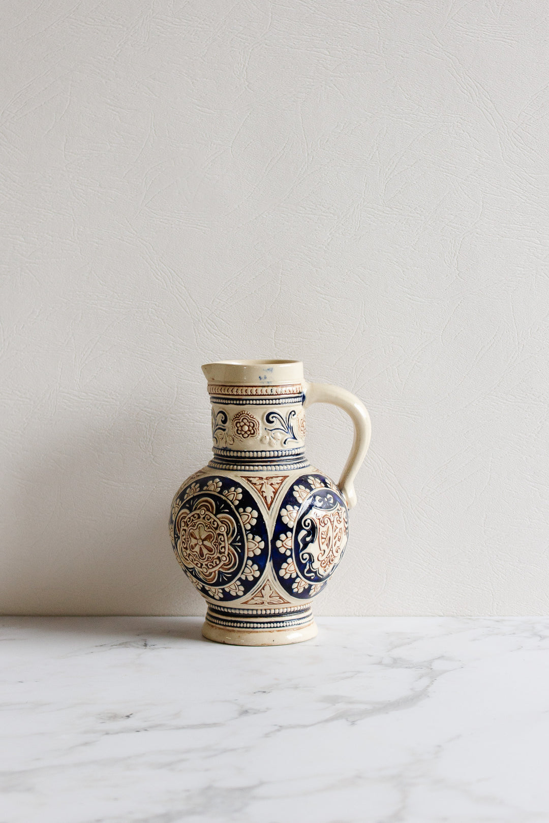 midcentury german stoneware pitcher