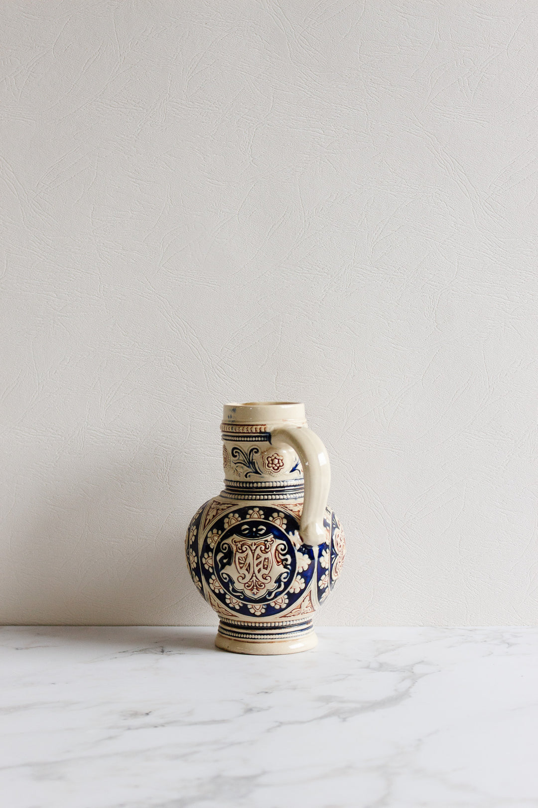 midcentury german stoneware pitcher