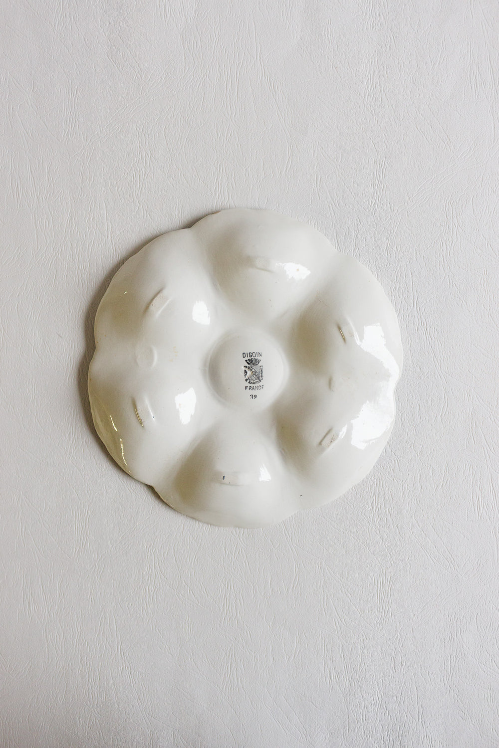 antique french digoin "mermaid" oyster plate