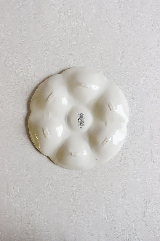 antique french digoin "mermaid" oyster plate