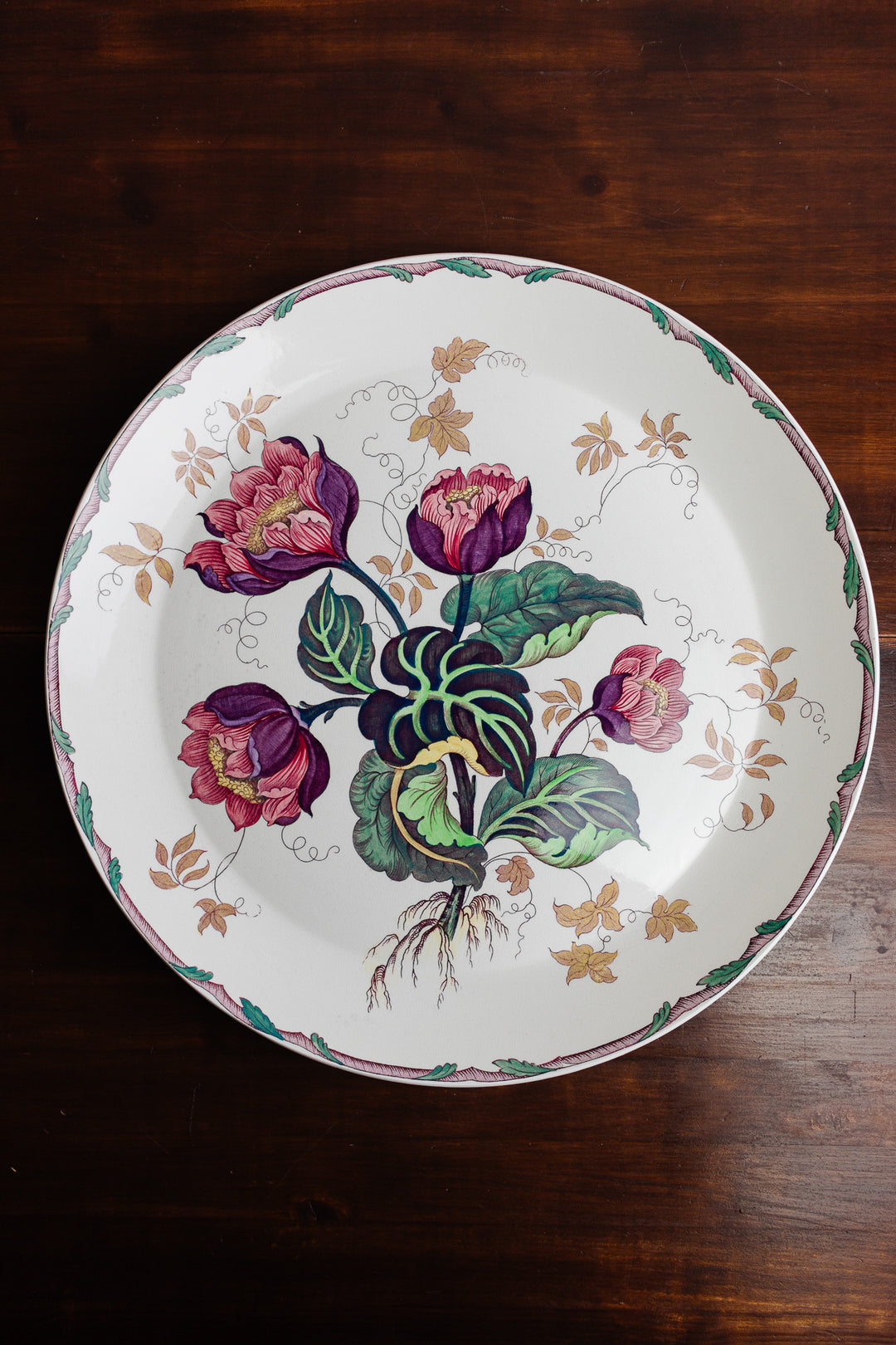 rare antique wedgwood etruria oversized hand painted platter