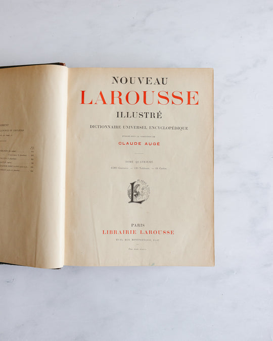 Turn of the century french “larousse Paris” encyclopedia