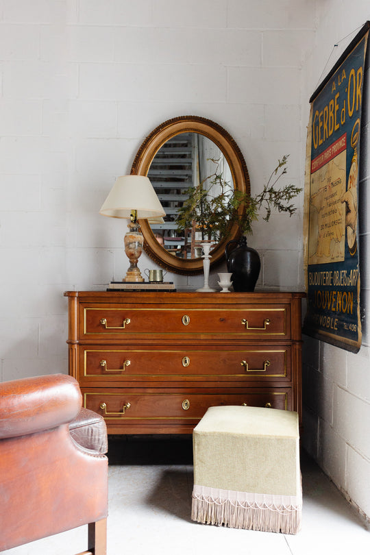 vintage french louis xvi style walnut commode