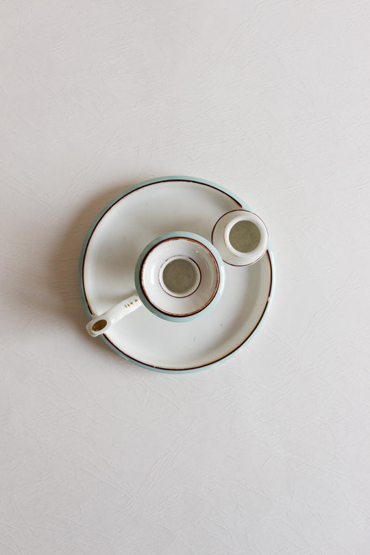 unique antique french porcelain match strike chamberstick