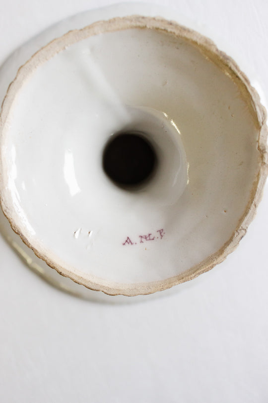 exquisite and rare antique french hand painted signed compotier