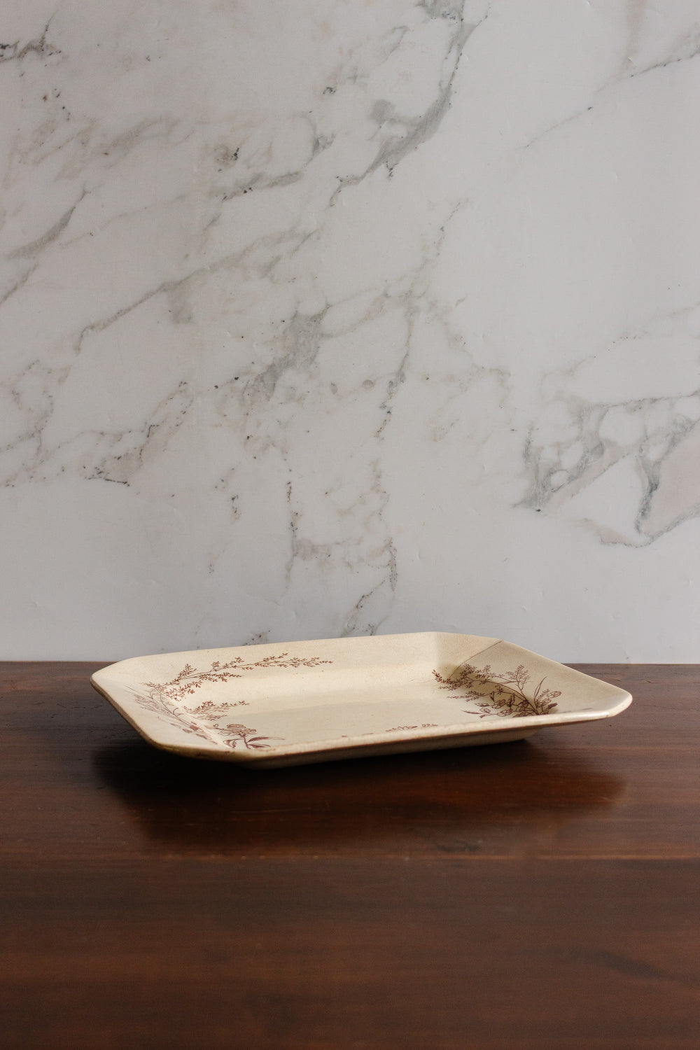 rare late 1800s cliff "montreal" transferware platter