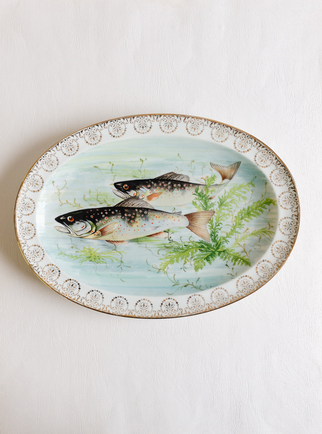 antique limoges france fish serving platter